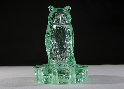 Miscellaneous Centrepieces Frogs – Art Deco Glass Owl Flower Frog