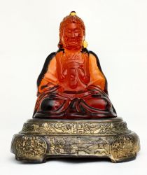 5 1/2" Buddah with Lamp Base. Solid Glass