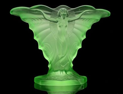 August Walther & Sohne Schmetterling Vase