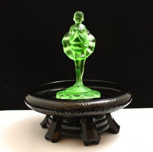 Jobling Glass Dancing Girl and Block