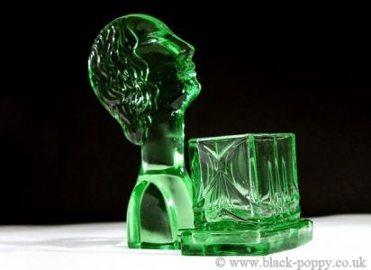 Uraniun Art Deco Glass Card Holder
