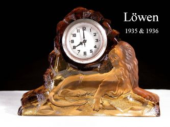 Walther Glass Lowen Clock